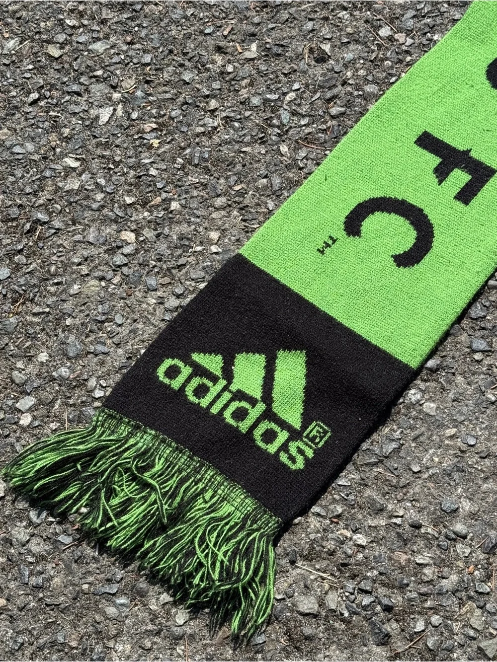 adidas Seattle Sounders FC Scarf - Neon Green & Black